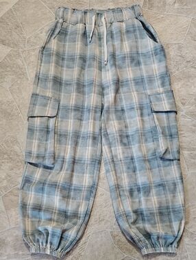 ❤️ POL “ Selena 2 “ POL Cargo Plaid Joggers